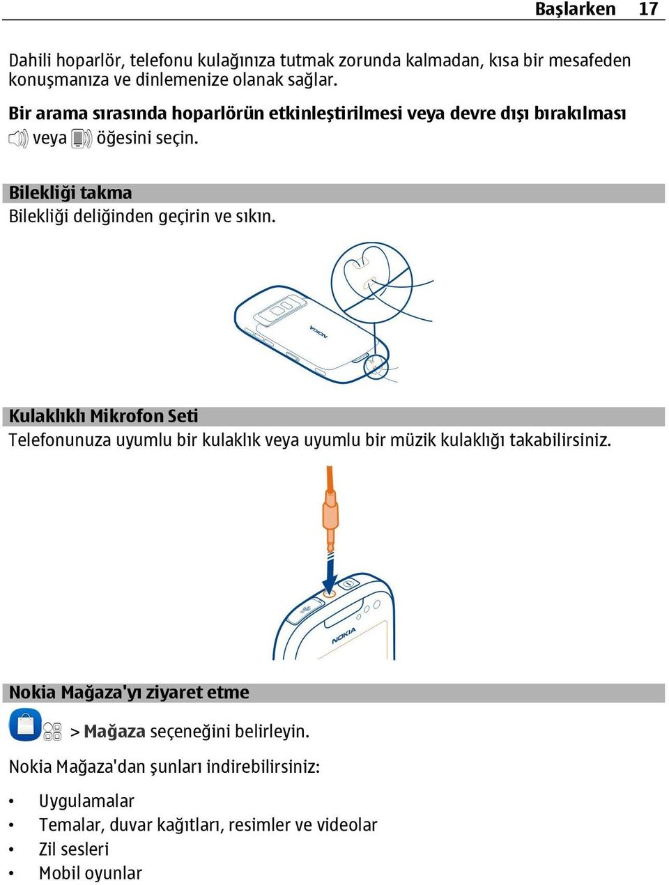 Bilekliği takma Bilekliği deliğinden geçirin ve sıkın.