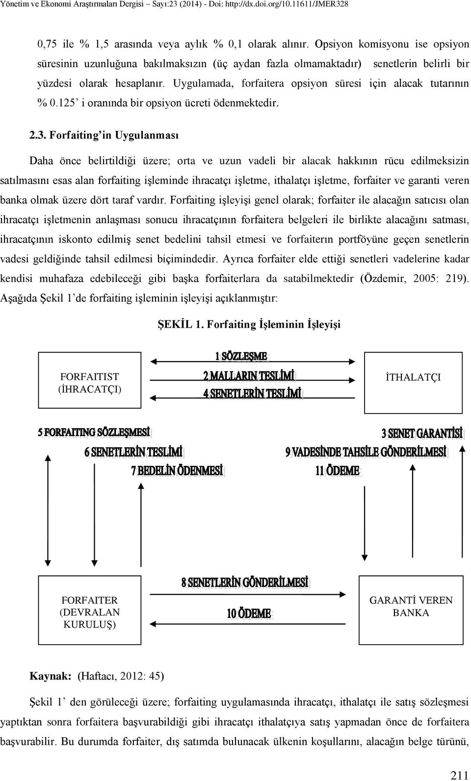 Forfaiting in Uygulanması Daha önce belirtildiği üzere; orta ve uzun vadeli bir alacak hakkının rücu edilmeksizin satılmasını esas alan forfaiting işleminde ihracatçı işletme, ithalatçı işletme,