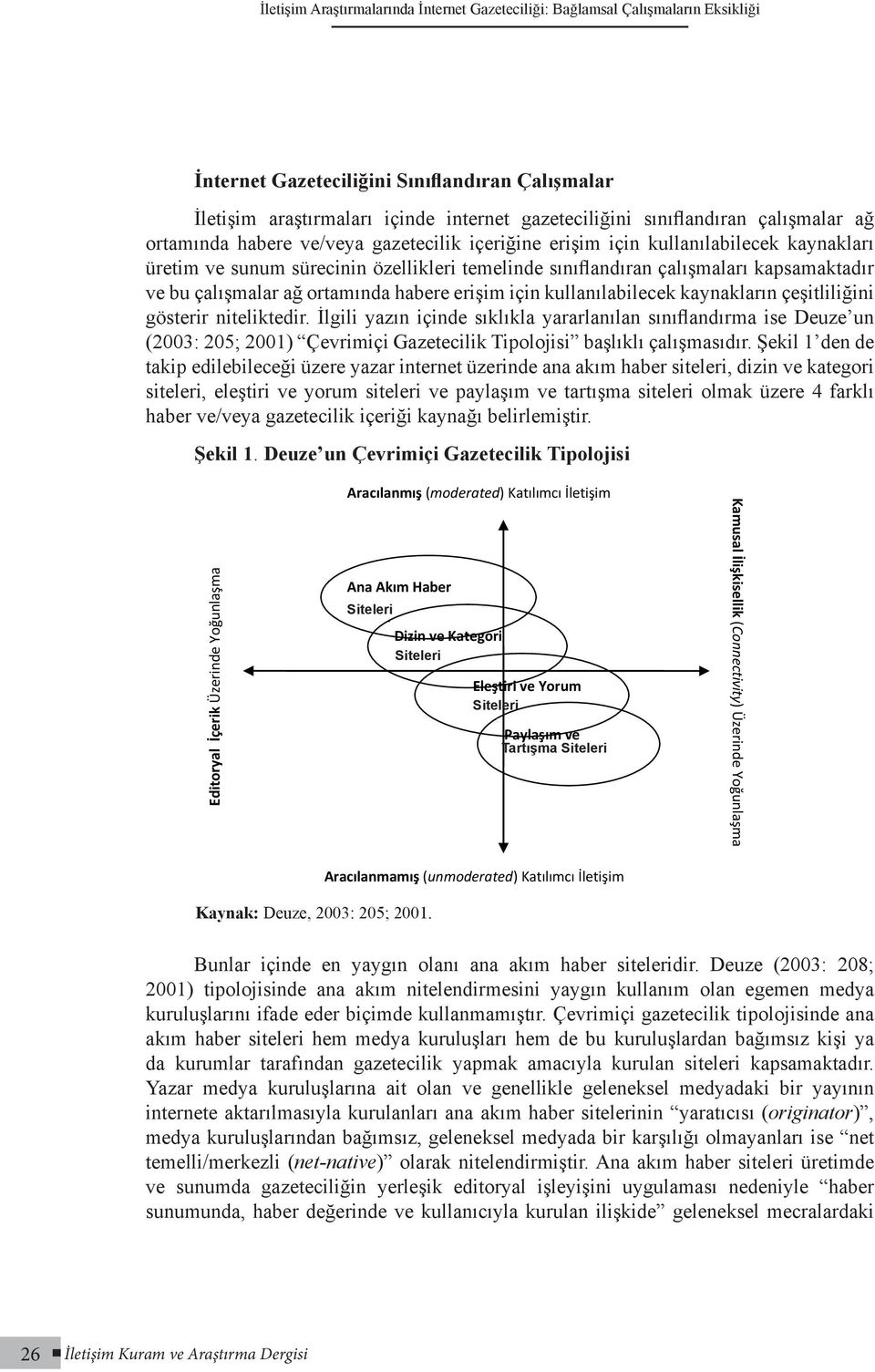 çalışmalar ağ ortamında habere erişim için kullanılabilecek kaynakların çeşitliliğini gösterir niteliktedir.