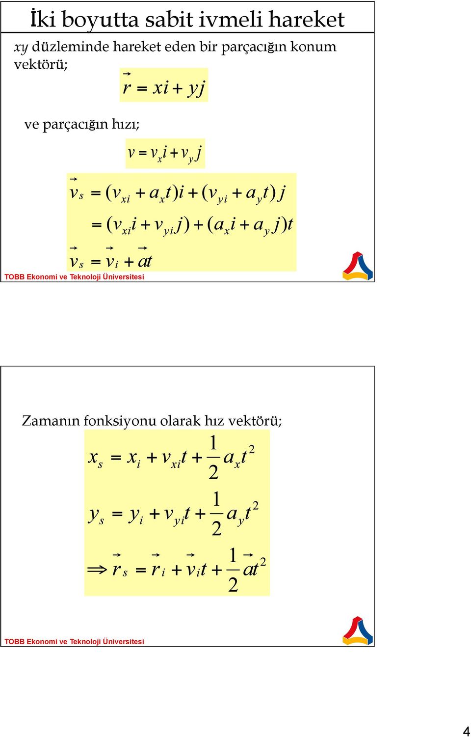 parçacığın konum vektörü; ve