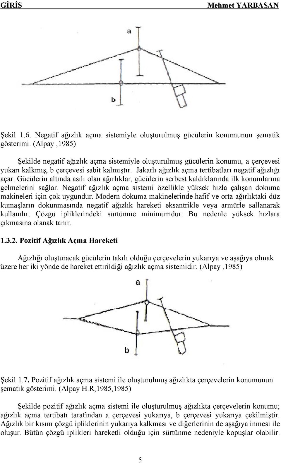 Gücülerin altında asılı olan ağırlıklar, gücülerin serbest kaldıklarında ilk konumlarına gelmelerini sağlar.