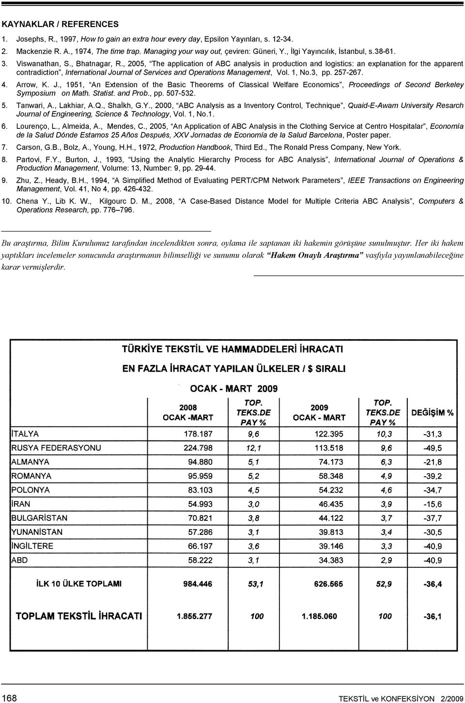 , 2005, The application of ABC analysis in production and logistics: an explanation for the apparent contradiction, International Journal of Services and Operations Management, Vol. 1, No.3, pp.