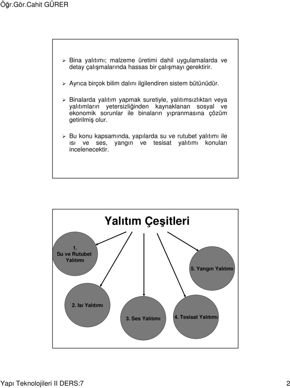 Binalarda yalıtım yapmak suretiyle, yalıtımsızlıktan veya yalıtımların yetersizliğinden kaynaklanan sosyal ve ekonomik sorunlar ile binaların