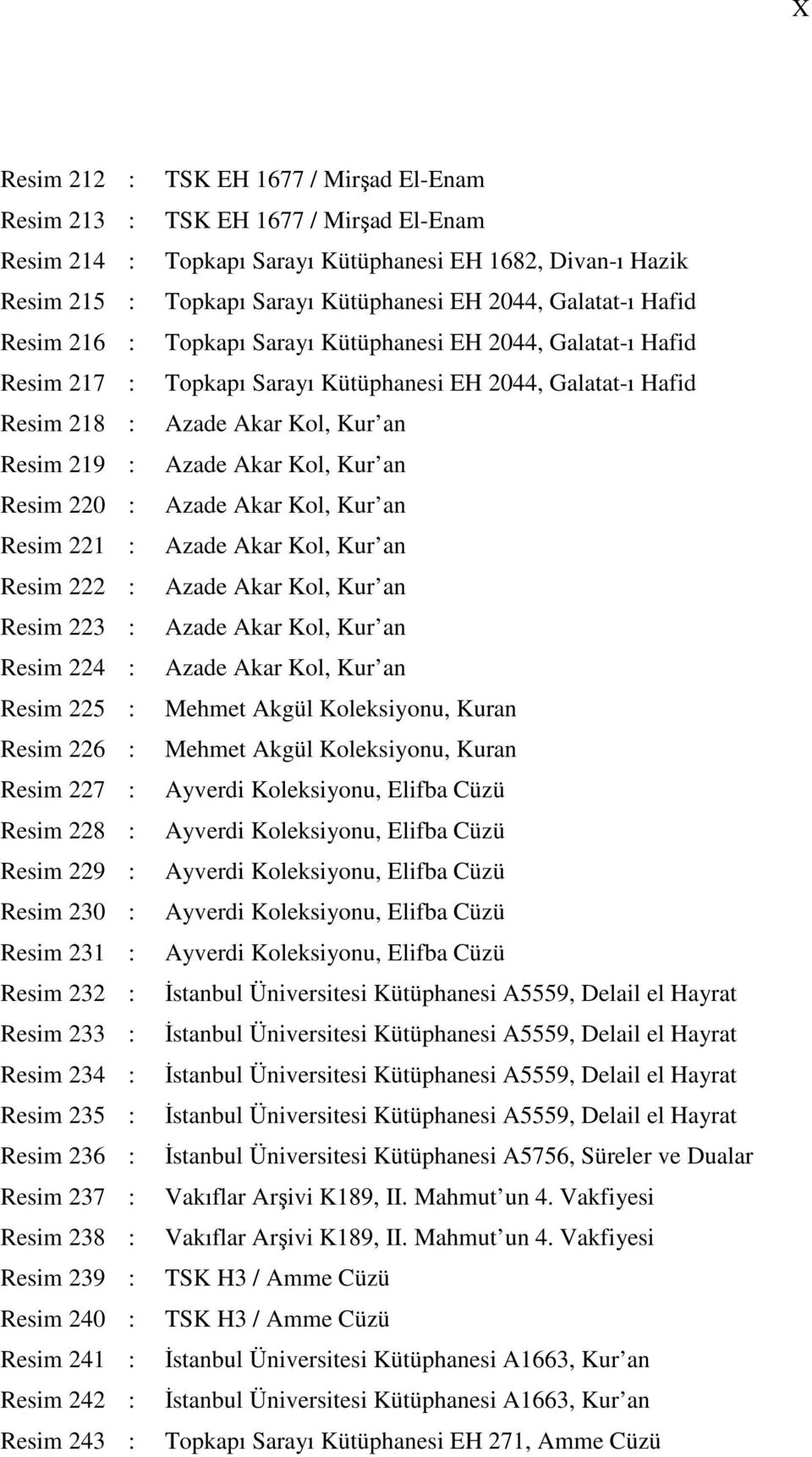 Mirşad El-Enam TSK EH 1677 / Mirşad El-Enam Topkapı Sarayı Kütüphanesi EH 1682, Divan-ı Hazik Topkapı Sarayı Kütüphanesi EH 2044, Galatat-ı Hafid Topkapı Sarayı Kütüphanesi EH 2044, Galatat-ı Hafid