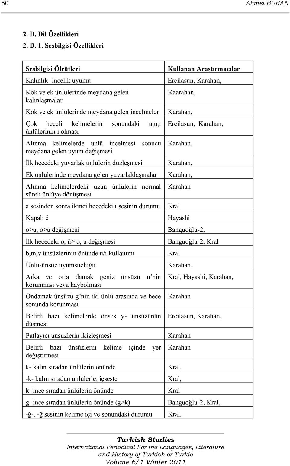 u,ü,ı ünlülerinin i olması Alınma kelimelerde ünlü incelmesi sonucu meydana gelen uyum değiģmesi Ġlk hecedeki yuvarlak ünlülerin düzleģmesi Ek ünlülerinde meydana gelen yuvarlaklaģmalar Alınma