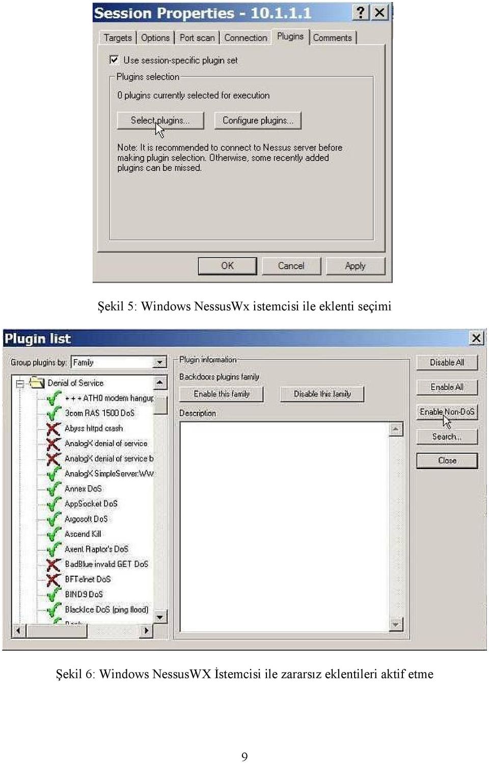 Şekil 6: Windows NessusWX