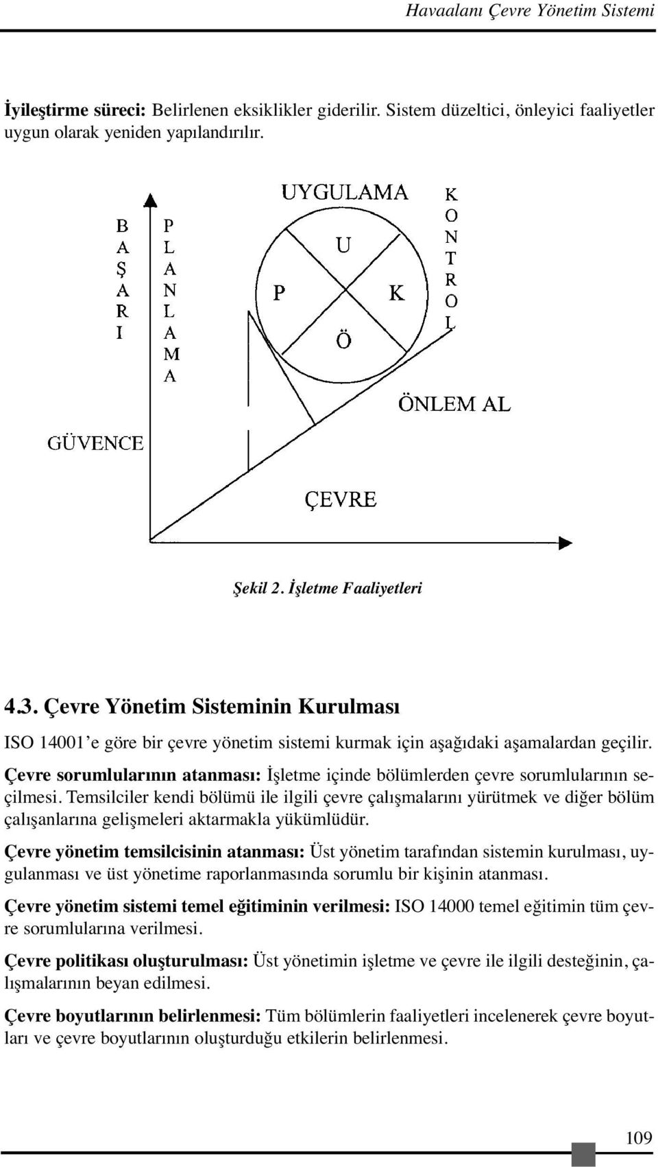 Çevre sorumlularının atanması: İşletme içinde bölümlerden çevre sorumlularının seçilmesi.