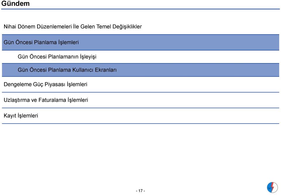 Gün Öncesi Planlama Kullanıcı Ekranları Dengeleme Güç Piyasası