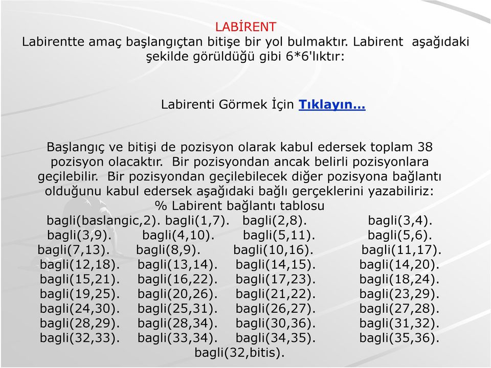 Bir pozisyondan ancak belirli pozisyonlara geçilebilir.