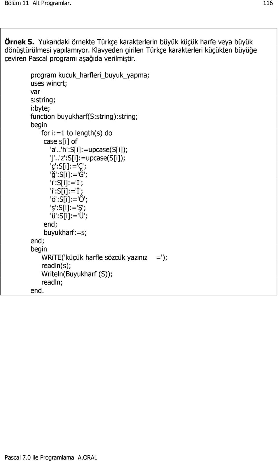 program kucuk_harfleri_buyuk_yapma; uses wincrt; s:string; i:byte; function buyukharf(s:string):string; for i:=1 to length(s) do case s[i] of 'a'.