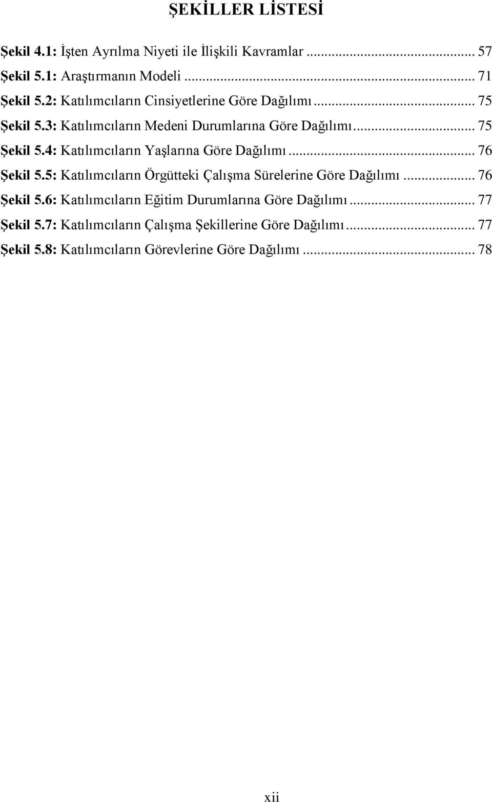 .. 76 Şekil 5.5: Katılımcıların Örgütteki Çalışma Sürelerine Göre Dağılımı... 76 Şekil 5.6: Katılımcıların Eğitim Durumlarına Göre Dağılımı.