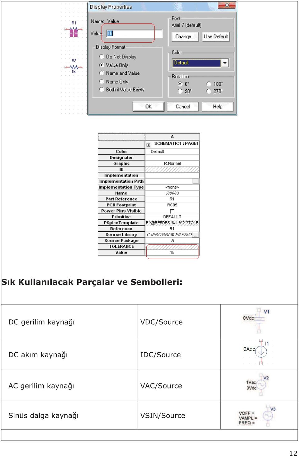 VDC/Source DC ak m kayna IDC/Source AC