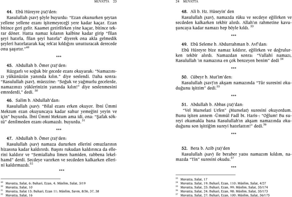 Hatta namaz kılanın kalbine kadar girip filan şeyi hatırla, filan şeyi hatırla diyerek ona akla gelmedik şeyleri hatırlatarak kaç rek'at kıldığını unutturacak derecede onu şaşırtır. 49 45. Abdullah b.