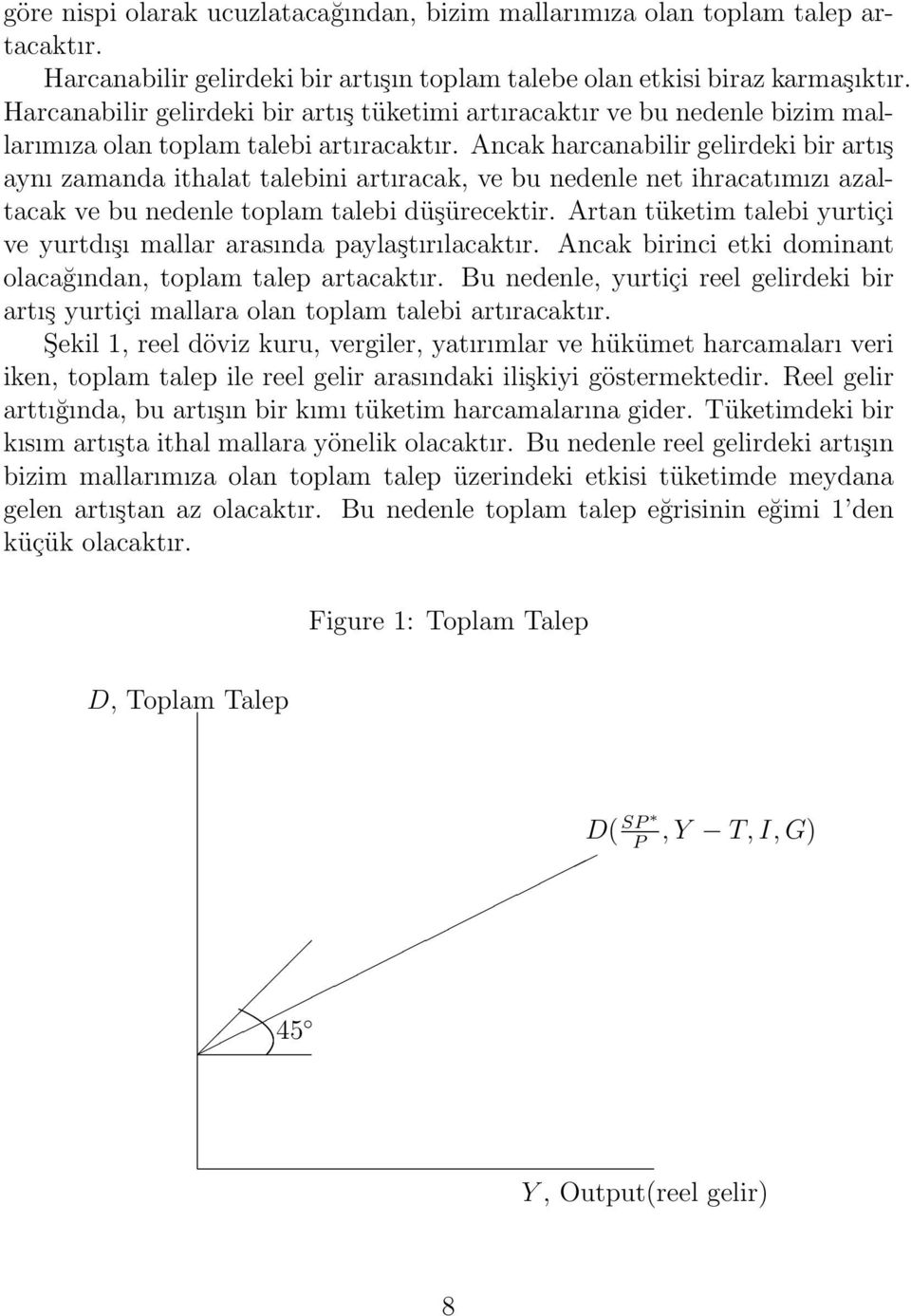 Ancak harcanabilir gelirdeki bir artış aynı zamanda ithalat talebini artıracak, ve bu nedenle net ihracatımızı azaltacak ve bu nedenle toplam talebi düşürecektir.