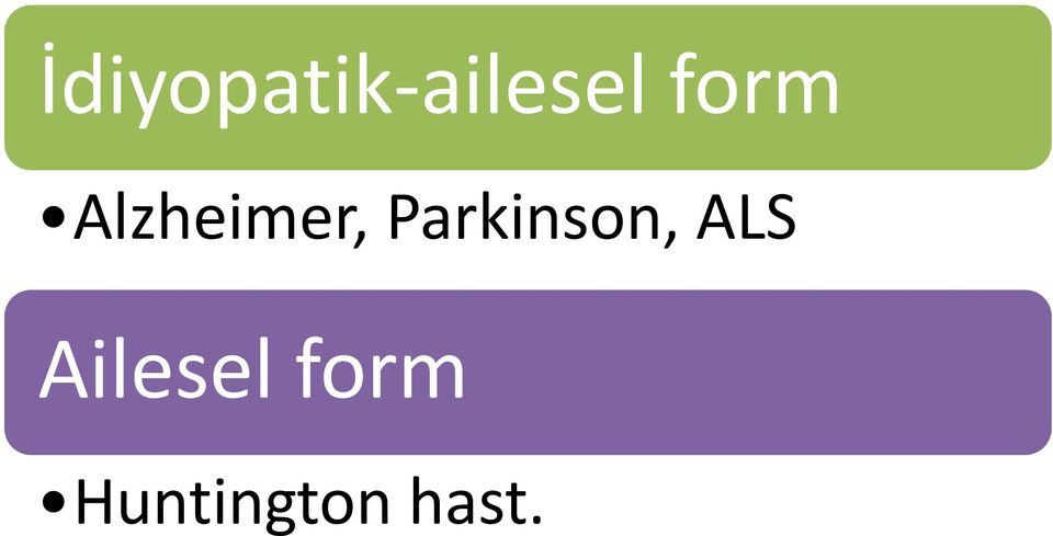 Parkinson, ALS