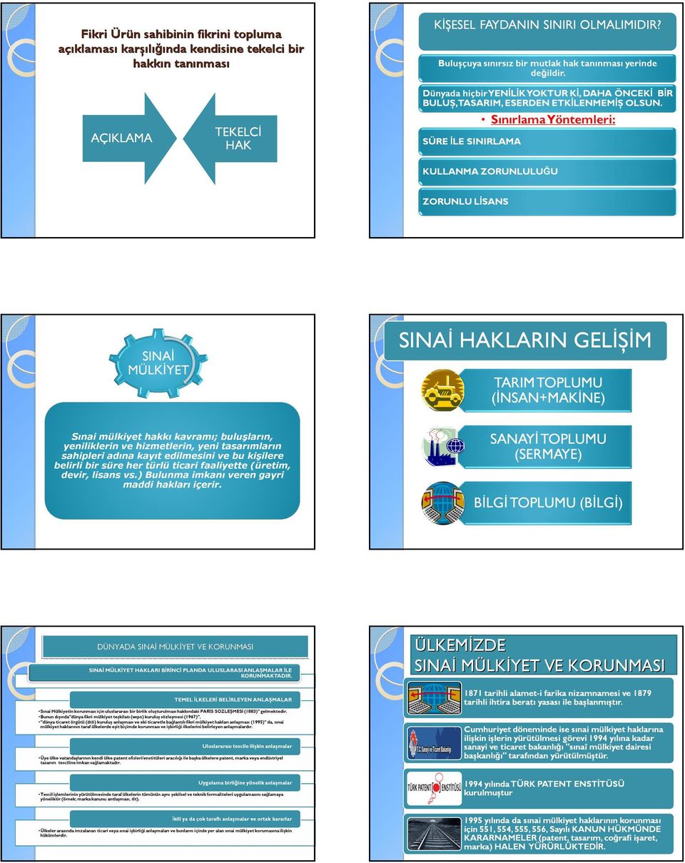 tanınması nması D ÜNYADA SINAİ SINAİ M ÜLK LKİİYET VE KORUNMASI