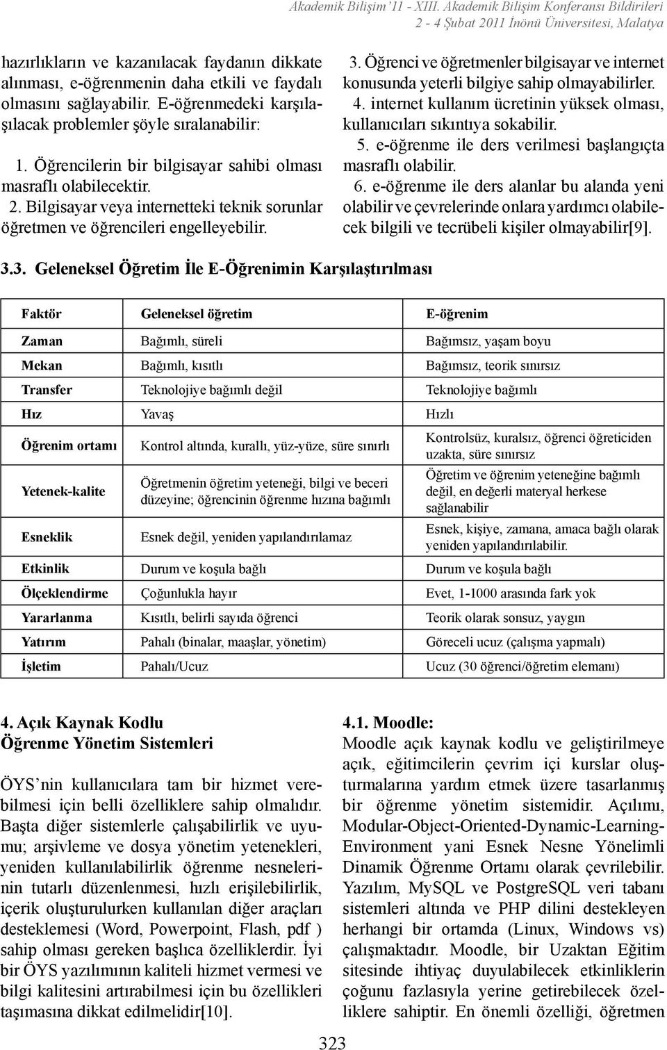 Bilgisayar veya internetteki teknik sorunlar öğretmen ve öğrencileri engelleyebilir. 3. Öğrenci ve öğretmenler bilgisayar ve internet konusunda yeterli bilgiye sahip olmayabilirler. 4.