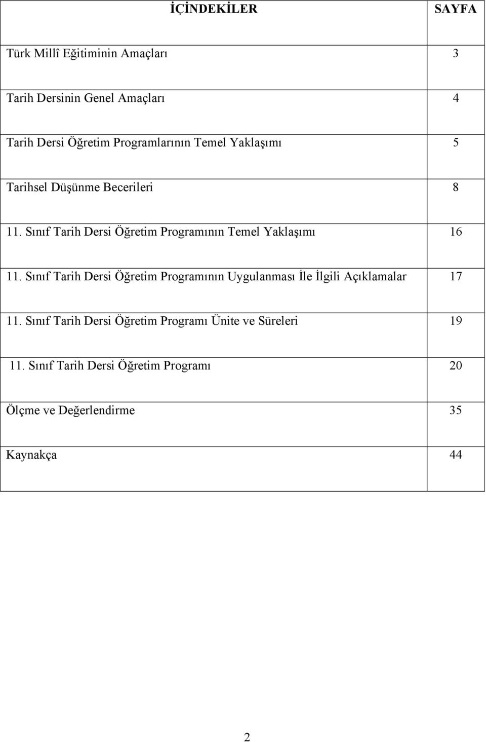 Sınıf Tarih Dersi Öğretim Programının Temel Yaklaşımı 16 11.