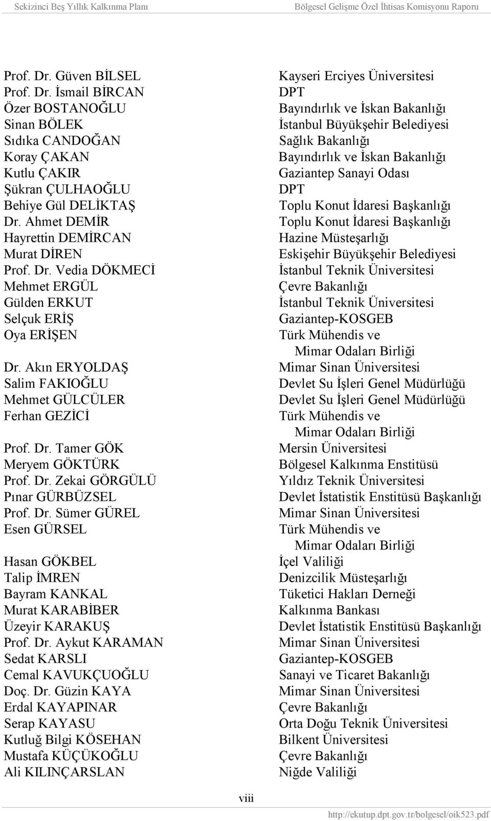 Dr. Zekai GÖRGÜLÜ Pınar GÜRBÜZSEL Prof. Dr. Sümer GÜREL Esen GÜRSEL Hasan GÖKBEL Talip İMREN Bayram KANKAL Murat KARABİBER Üzeyir KARAKUŞ Prof. Dr. Aykut KARAMAN Sedat KARSLI Cemal KAVUKÇUOĞLU Doç.