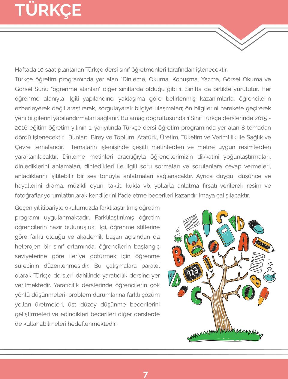 Her öğrenme alanıyla ilgili yapılandırıcı yaklaşıma göre belirlenmiş kazanımlarla, öğrencilerin ezberleyerek değil araştırarak, sorgulayarak bilgiye ulaşmaları; ön bilgilerini harekete geçirerek yeni