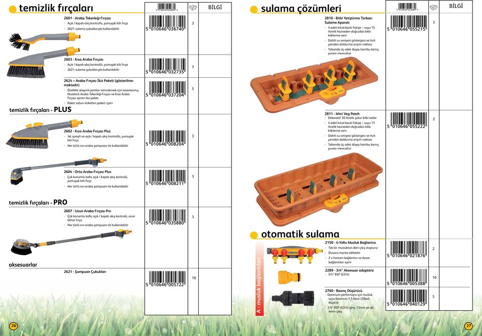 bambu kamış yuvası mevcuttur 0 - Kısa Araba Fırçası - Açık / kapalı akış kontrollü, yumuşak kıllı fırça - sulama çubuklarıyla kullanılabilir temizlik fırçaları - PLUS 4 Araba Fırçası İkiz Paketi