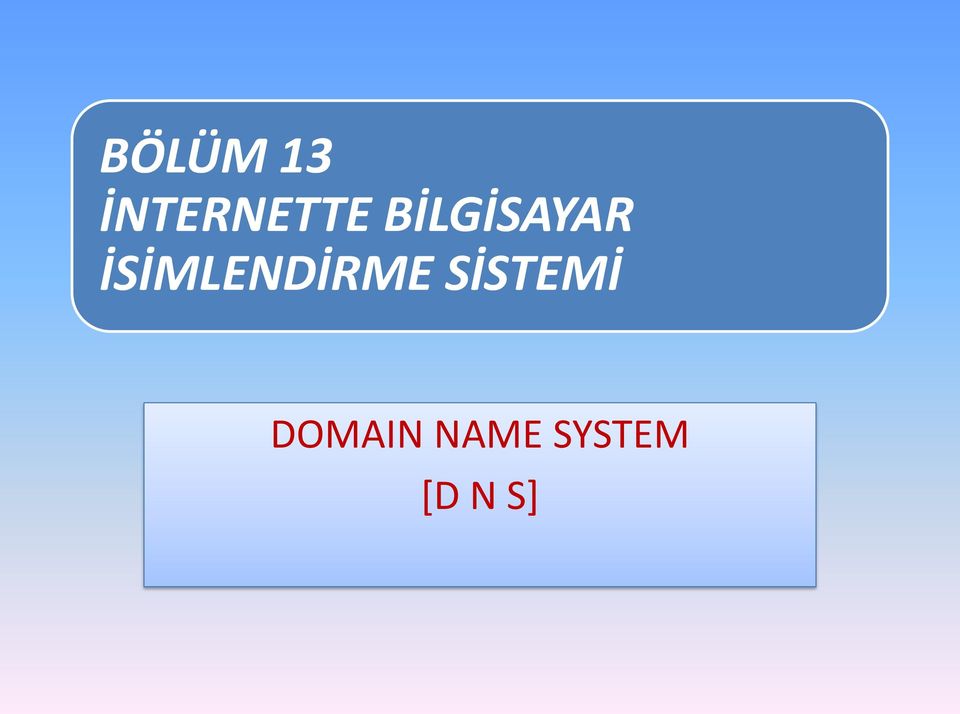 İSİMLENDİRME