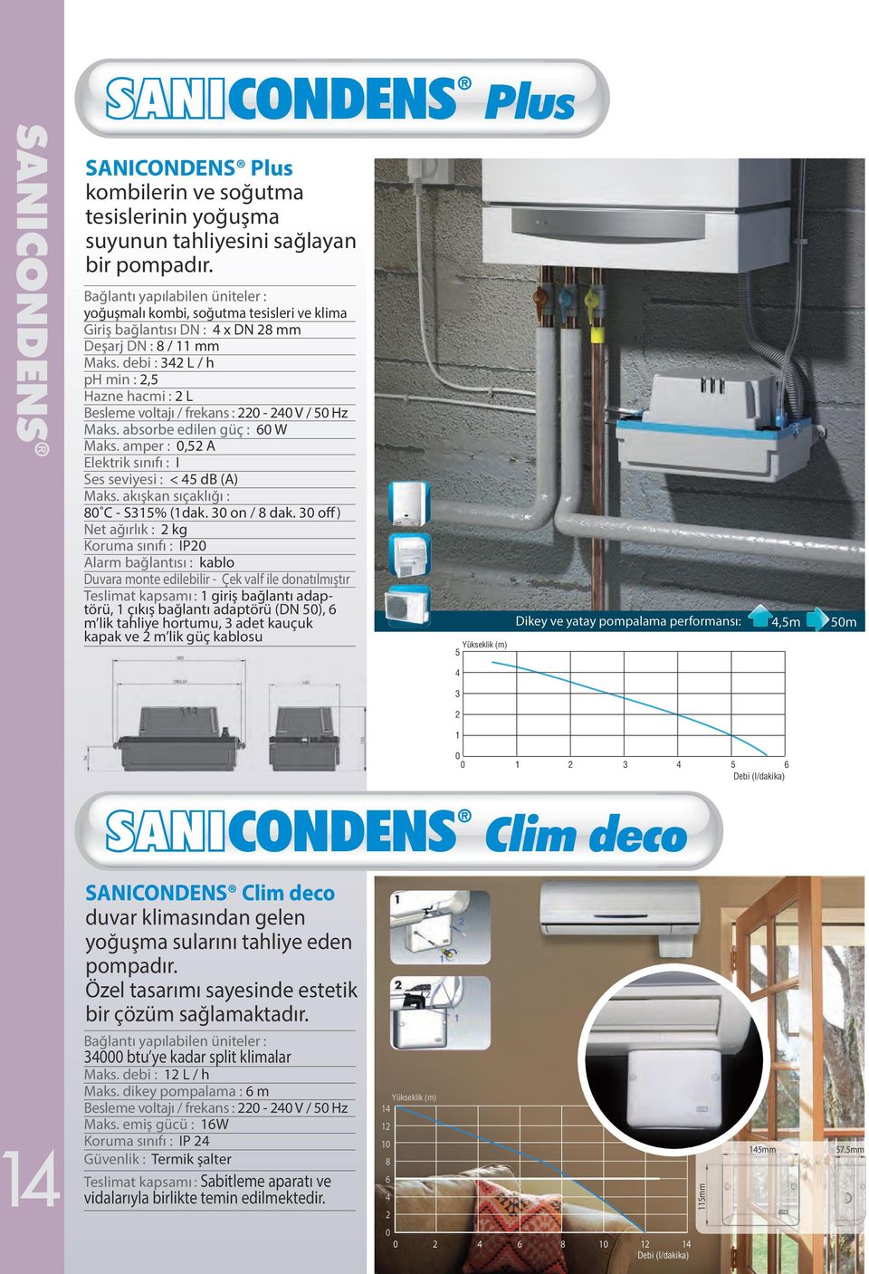 debi : 342 L / h ph min : 2,5 Hazne hacmi : 2 L Besleme voltajı / frekans : 220-240 V / 50 Hz Maks. absorbe edilen güç : 60 W Maks. amper : 0,52 A Elektrik sınıfı : I Ses seviyesi : < 45 db (A) Maks.