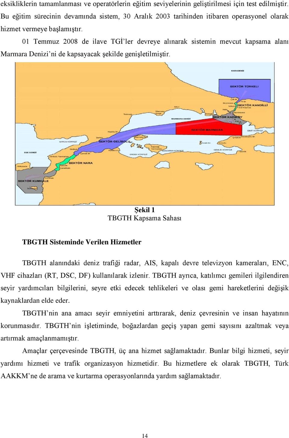 01 Temmuz 2008 de ilave TGİ ler devreye alınarak sistemin mevcut kapsama alanı Marmara Denizi ni de kapsayacak şekilde genişletilmiştir.