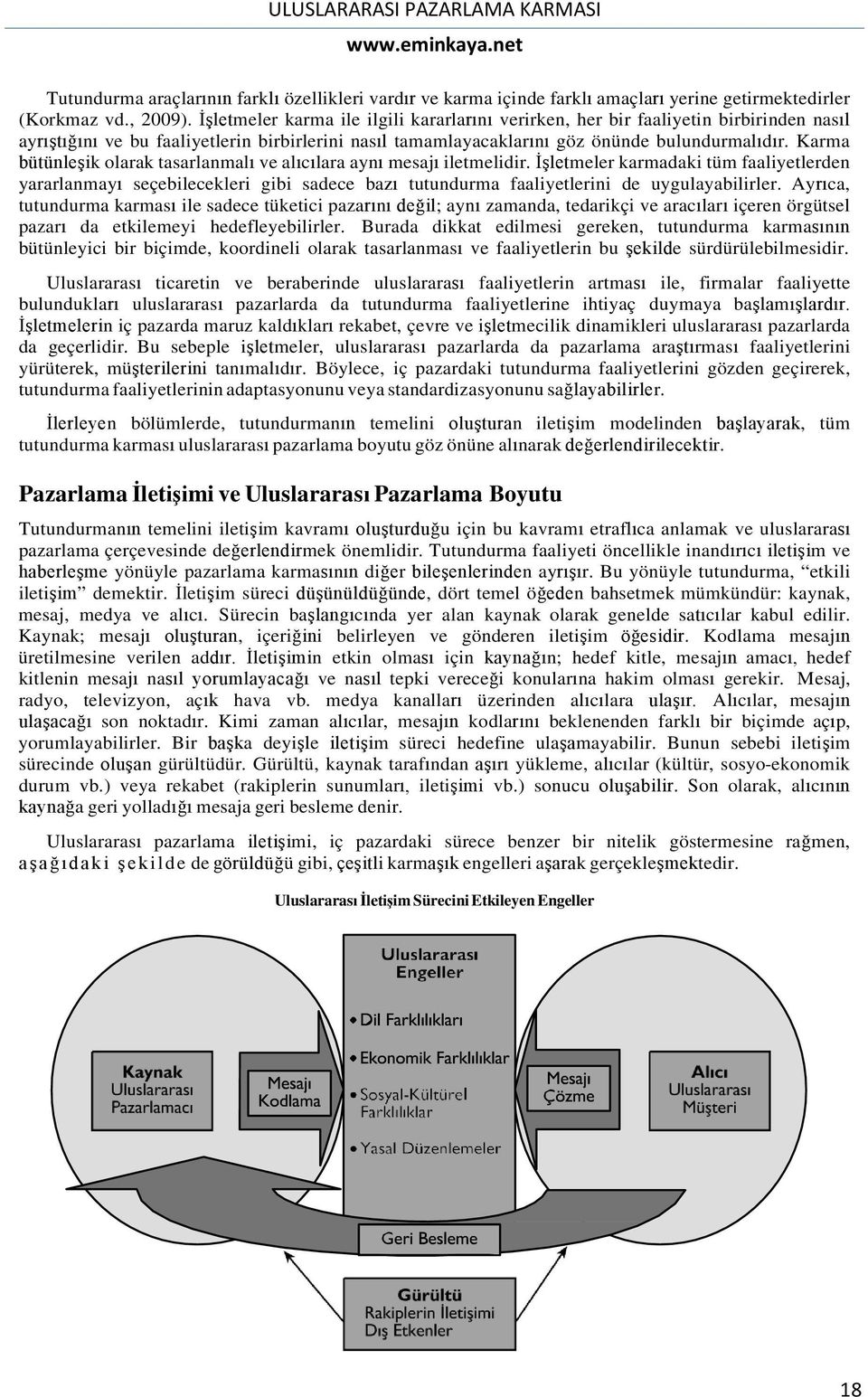 Karma bütünleşik olarak tasarlanmalı ve alıcılara aynı mesajı iletmelidir.