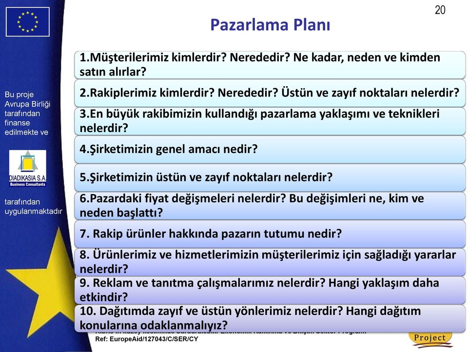 Pazardaki fiyat değişmeleri nelerdir? Bu değişimleri ne, kim ve neden başlattı? 7. Rakip ürünler hakkında pazarın tutumu nedir? 8.