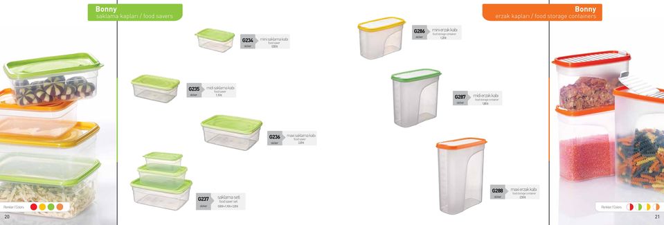 lt G287 midi erzak kabı food storage container 1,80 lt G236 maxi saklama kabı 2,20 lt G237