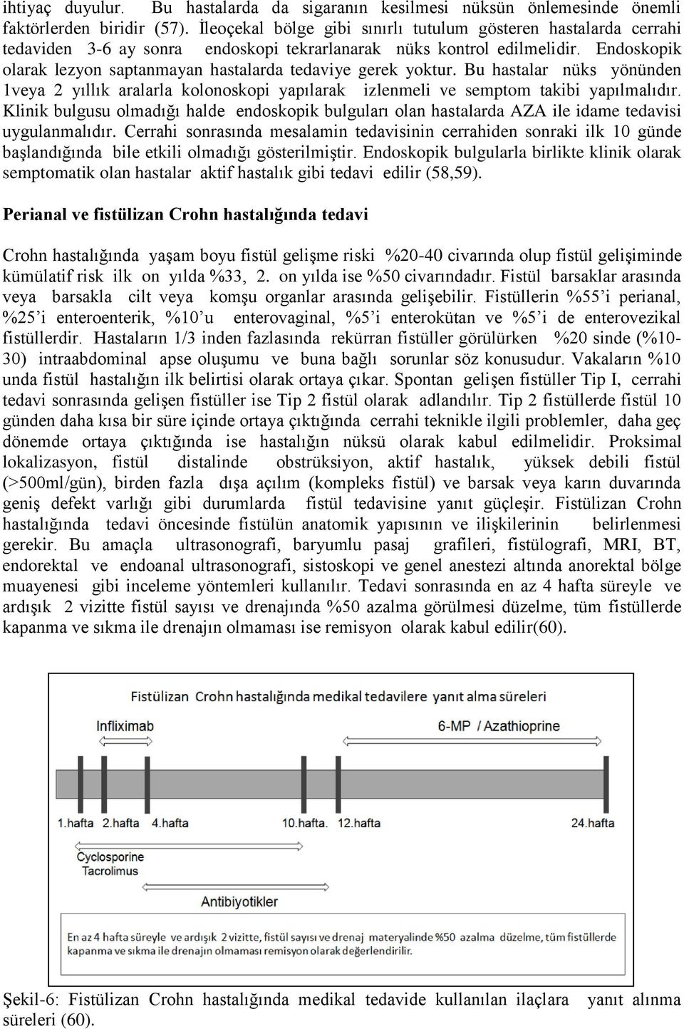 Endoskopik olarak lezyon saptanmayan hastalarda tedaviye gerek yoktur. Bu hastalar nüks yönünden 1veya 2 yıllık aralarla kolonoskopi yapılarak izlenmeli ve semptom takibi yapılmalıdır.