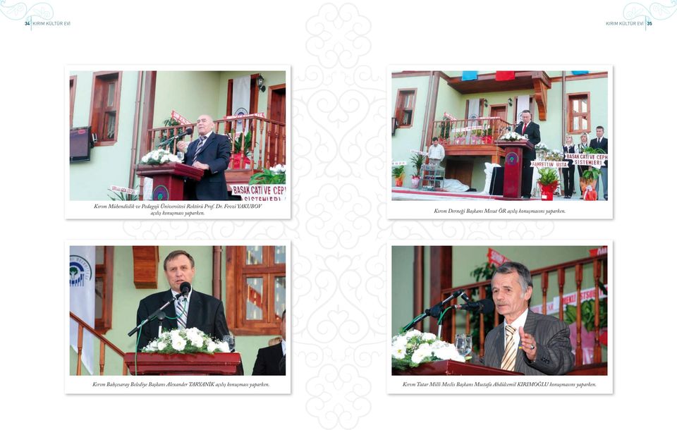 Kırım Derneği Başkanı Mesut ÖR açılış konuşmasını yaparken.