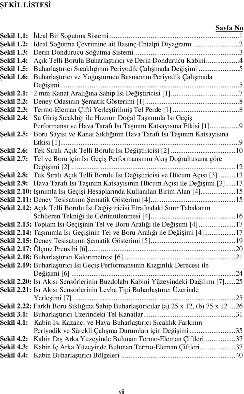 6: Buharlaştırıcı ve Yoğuşturucu Basıncının Periyodik Çalışmada Değişimi...5 Şekil.1: mm Kanat Aralığına Sahip Isı Değiştiricisi [1]...7 Şekil.: Deney Odasının Şematik Gösterimi [1]...8 Şekil.