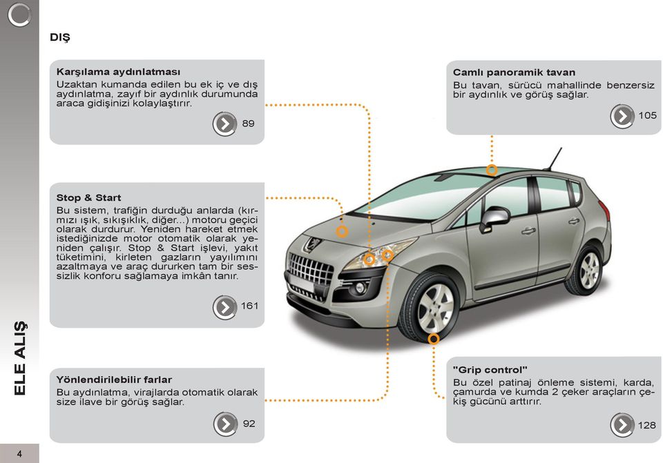 ..) motoru geçici olarak durdurur. Yeniden hareket etmek istediğinizde motor otomatik olarak yeniden çalışır.