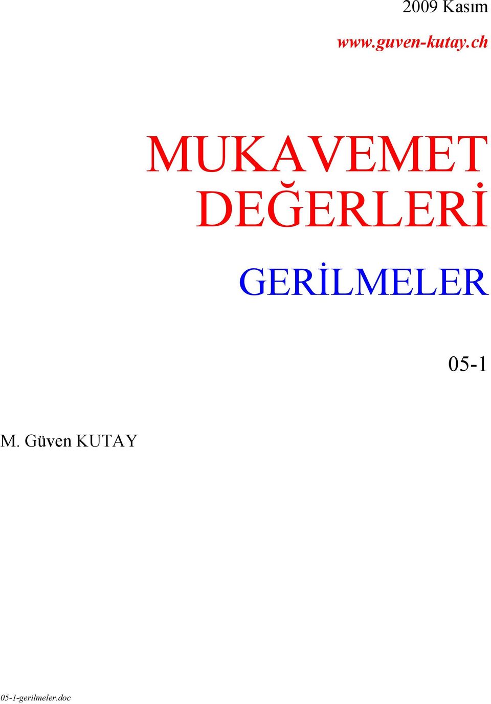GERİLMELER 05-1 M.