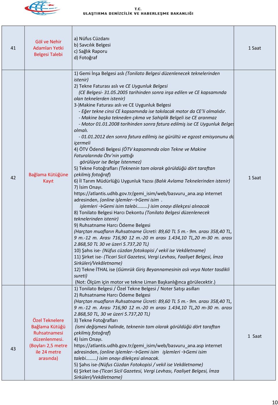 2005 tarihinden sonra inşa edilen ve CE kapsamında olan teknelerden istenir) 3-)Makine Faturası aslı ve CE Uygunluk Belgesi - Eğer tekne cinsi CE kapsamında ise takılacak motor da CE li olmalıdır.