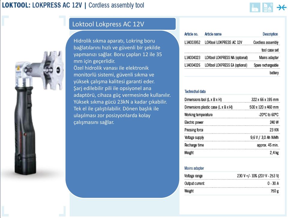 Özel hidrolik vanası ile elektronik monitorlü sistemi, güvenli sıkma ve yüksek çalışma kalitesi garanti eder.