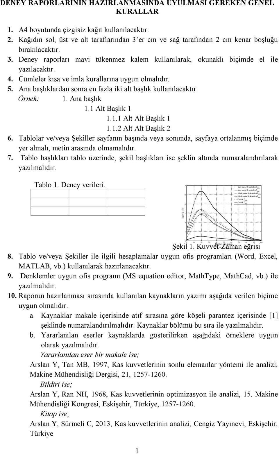 Cümleler kısa ve imla kurallarına uygun olmalıdır. 5. Ana başlıklardan sonra en fazla iki alt başlık kullanılacaktır. Örnek: 1. Ana başlık 1.1 Alt Başlık 1 1.1.1 Alt Alt Başlık 1 1.1.2 Alt Alt Başlık 2 6.