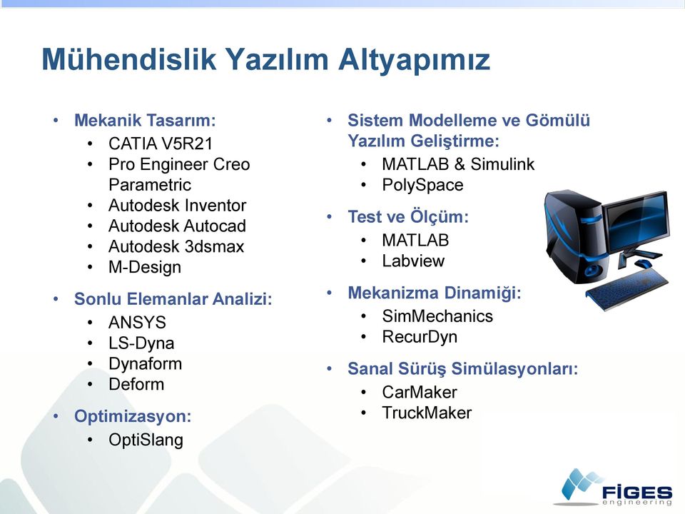 Optimizasyon: OptiSlang Sistem Modelleme ve Gömülü Yazılım Geliştirme: MATLAB & Simulink PolySpace Test