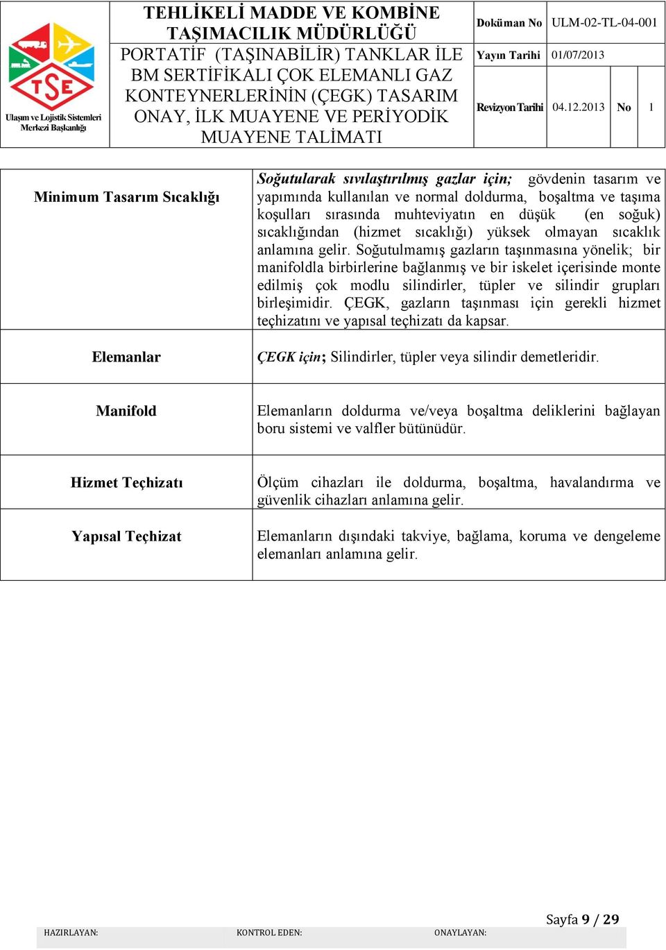 Soğutulmamış gazların taşınmasına yönelik; bir manifoldla birbirlerine bağlanmış ve bir iskelet içerisinde monte edilmiş çok modlu silindirler, tüpler ve silindir grupları birleşimidir.