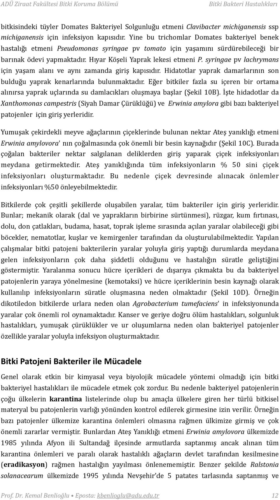 syringae pv lachrymans için yaşam alanı ve aynı zamanda giriş kapısıdır. Hidatotlar yaprak damarlarının son bulduğu yaprak kenarlarında bulunmaktadır.