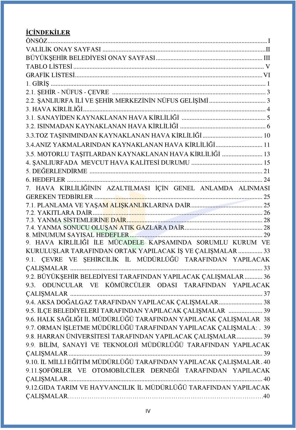 .. 11 3.5. MOTORLU TAŞITLARDAN KAYNAKLANAN HAVA KİRLİLİĞİ... 13 4. ŞANLIURFADA MEVCUT HAVA KALİTESİ DURUMU... 15 5. DEĞERLENDİRME... 21 6. HEDEFLER... 24 7.