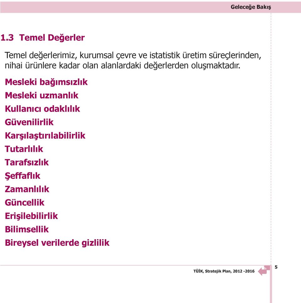 ürünlere kadar olan alanlardaki değerlerden oluşmaktadır.