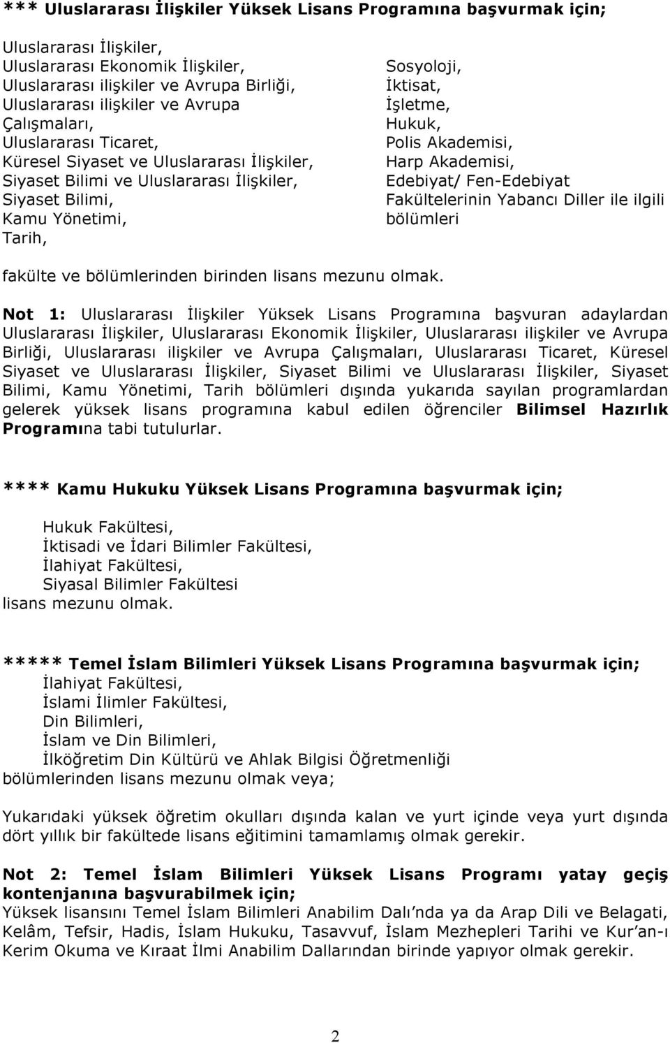 Akademisi, Harp Akademisi, Edebiyat/ Fen-Edebiyat Fakültelerinin Yabancı Diller ile ilgili bölümleri fakülte ve bölümlerinden birinden lisans mezunu olmak.