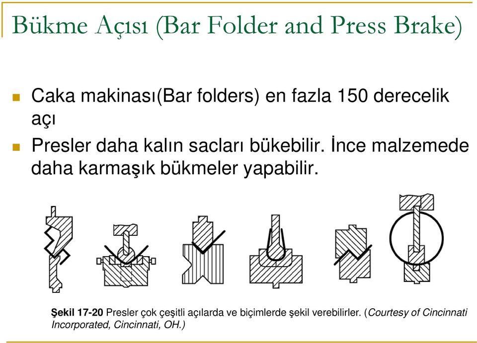 İnce malzemede daha karmaşık bükmeler yapabilir.