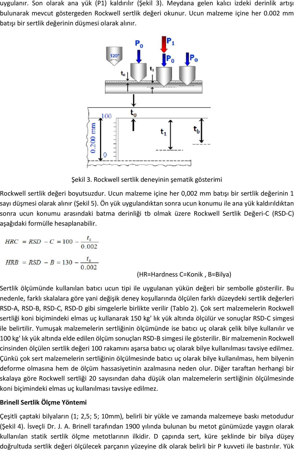 Ucun malzeme içine her 0,002 mm batışı bir sertlik değerinin 1 sayı düşmesi olarak alınır (Şekil 5).