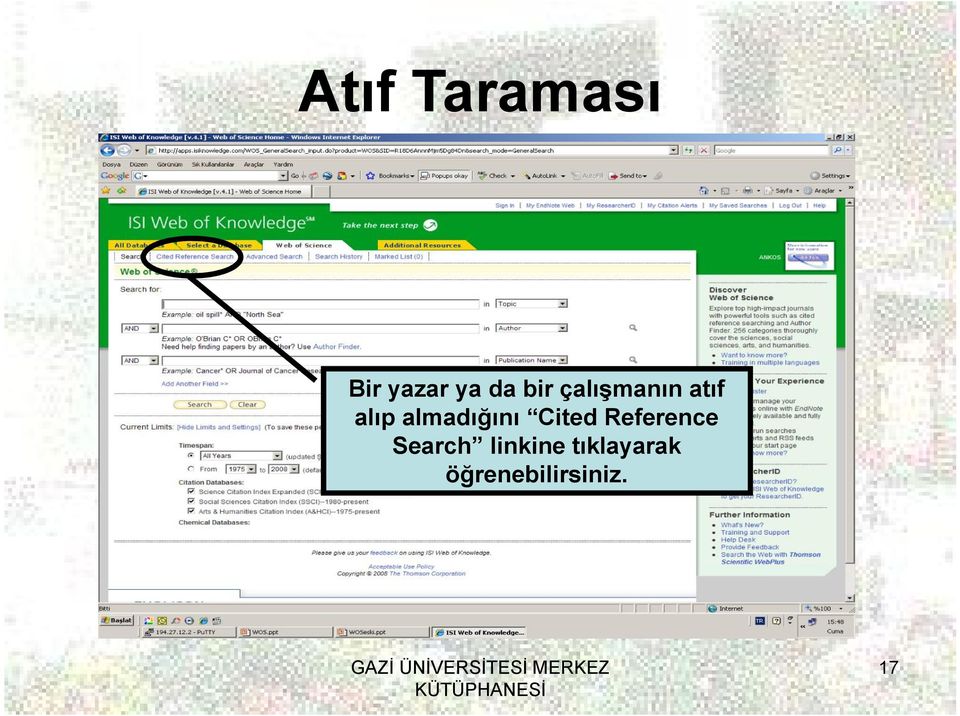 almadığını Cited Reference