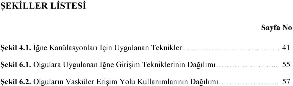 1. Olgulara Uygulanan İğne Girişim Tekniklerinin Dağılımı.