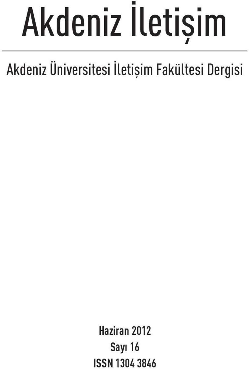 Fakültesi Dergisi